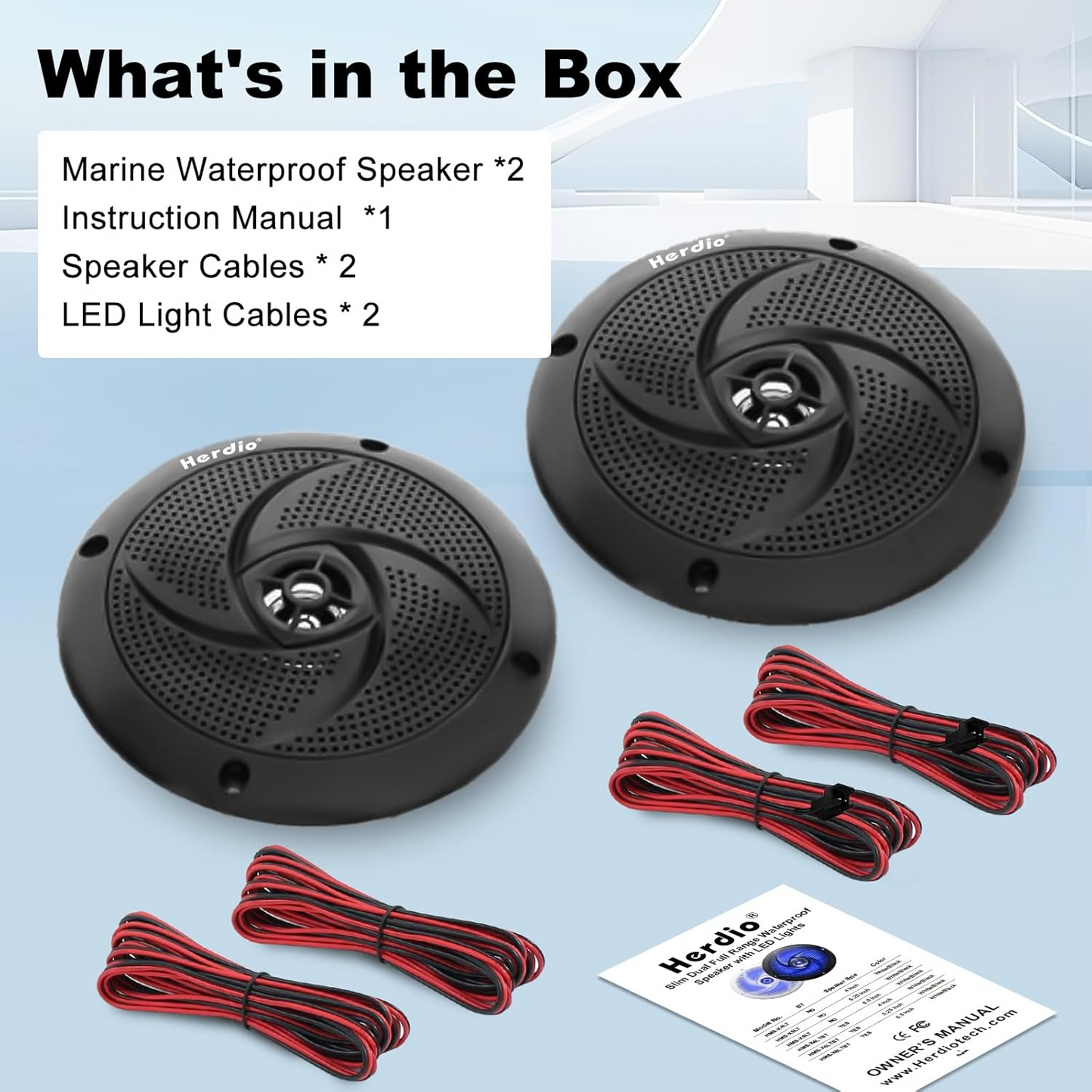 Herdio waterproof marine speakers - warranty and quality guarantee
