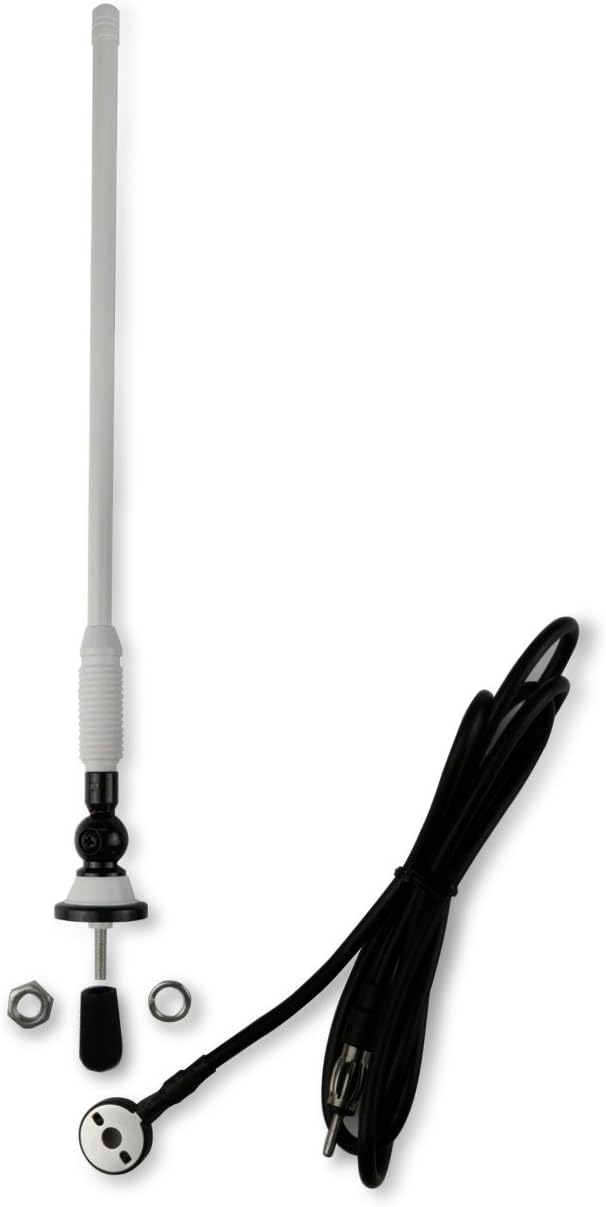 Masteronly Waterproof Marine Antenna Rubber Duck Dipole Flexible Mast FM AM Antenna for Boat Radio Car ATV UTV RZR SPA