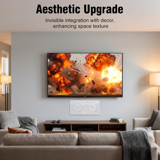 Masteronly 2-Way 5.25 Inch in-Wall Center Channel Speaker, 5.25" Woofer & 1" Silk Dome Tweeter, Home Theater, Whole House Audio, Covered Patio, Magnetic, Paintable Grille (Single, White)