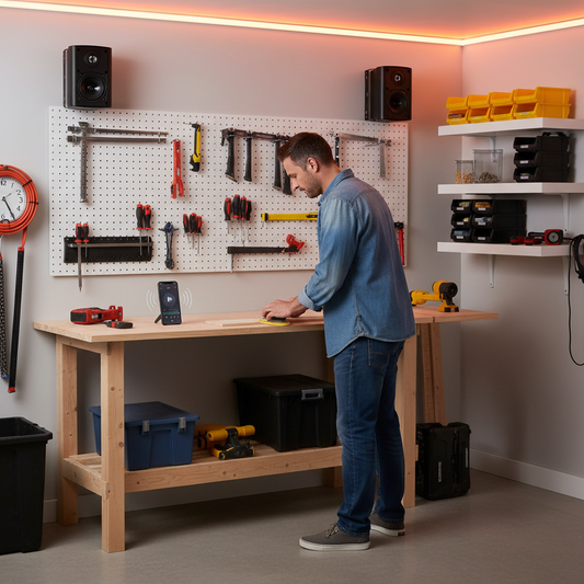 Herdio Bluetooth ceiling speakers installed in modern living room interior