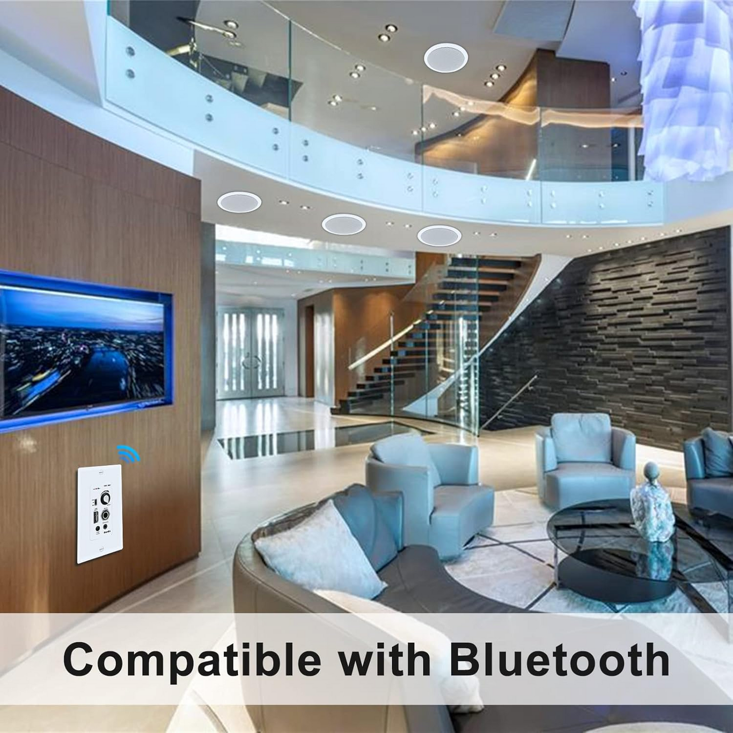 Masteronly 6.5" 640W Bluetooth In-Ceiling Speakers 2-Way | High-Power Wireless Audio