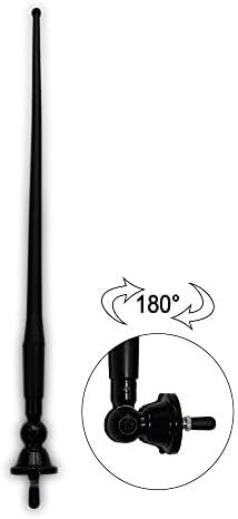 Masteronly Waterproof Marine Antenna Rubber Duck Dipole Flexible Mast FM AM Antenna for Boat Radio Car ATV UTV RZR SPA