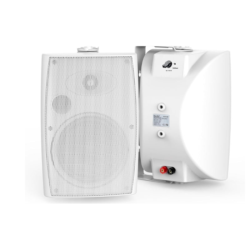 Masteronly 5.25" Indoor Outdoor Bluetooth Speakers IP66 Waterproof with Powerful Bass, 2-Way Wall Mount 300W