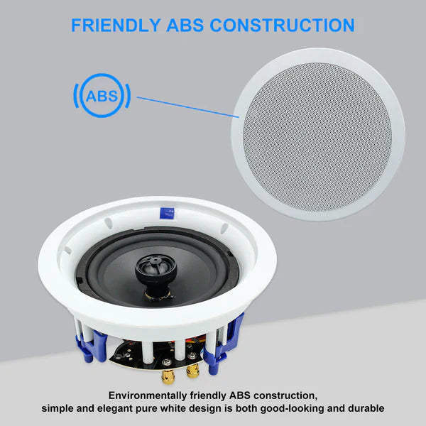 Herdio 6.5" In-Ceiling Bluetooth Speakers 640 Watts Wired Sound System