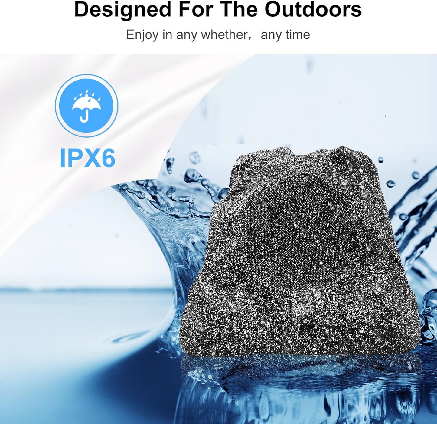 Masteronly 6.5" Rock Speakers Waterproof Outdoor 400 Watts for Yard