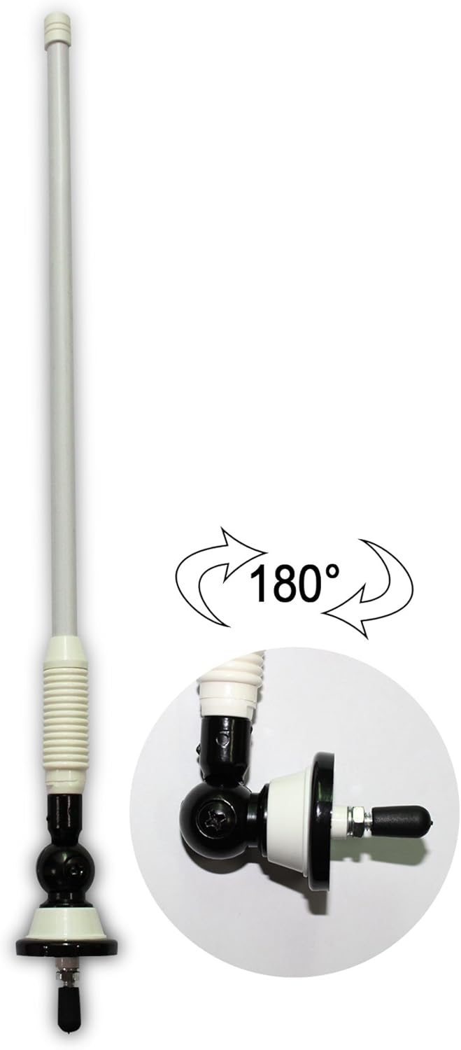 Masteronly Waterproof Marine Antenna Rubber Duck Dipole Flexible Mast FM AM Antenna for Boat Radio Car ATV UTV RZR SPA