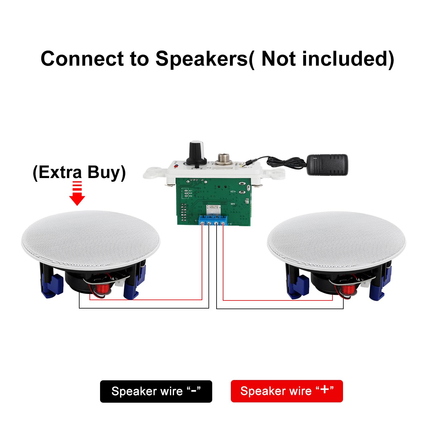 Herdio HWA-16BT Amplifier Front Panel with Volume Controls and Bluetooth Connectivity