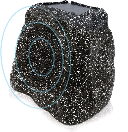 Masteronly 4" Solar Powered Rock Bluetooth Speakers 80W With Rechargeable Battery Waterproof