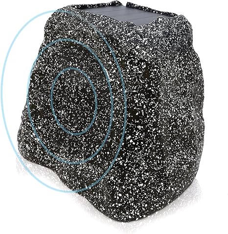 Masteronly 8" Solar Rock Bluetooth Speakers Powered 120 Watt With Rechargeable Battery