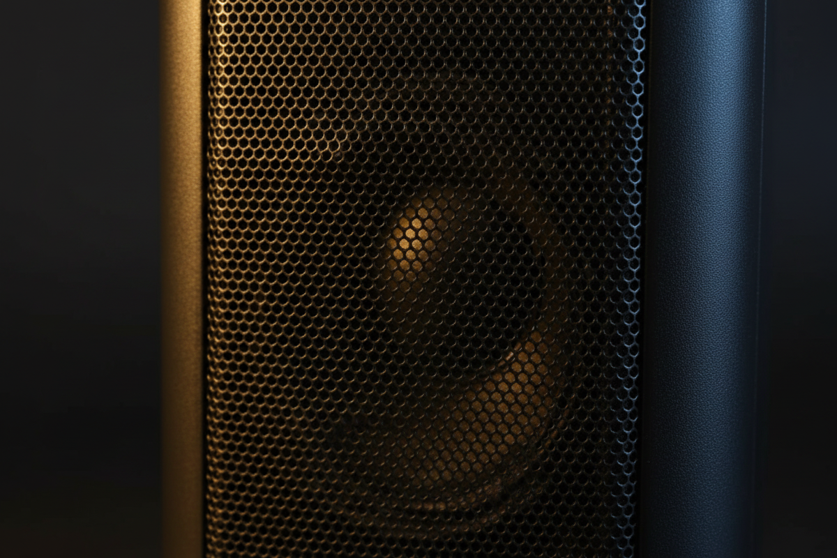 Close-up detail of Herdio 4 inch outdoor speaker premium build quality and weatherproof construction
