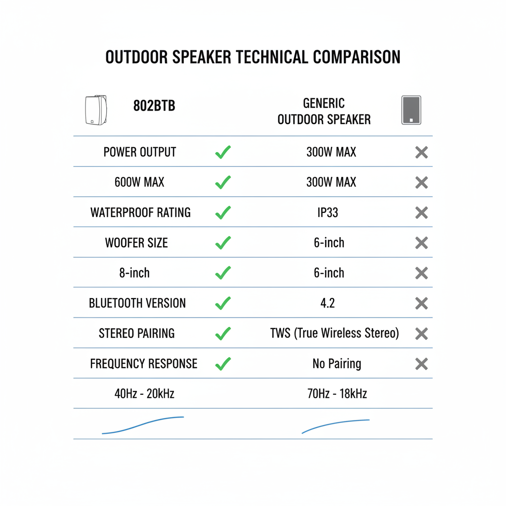 Herdio outdoor speaker performance comparison - superior bass response and power output vs competitors
