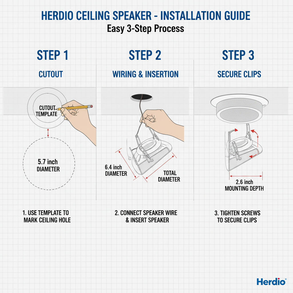 Ceiling speaker installation guide - easy DIY setup instructions