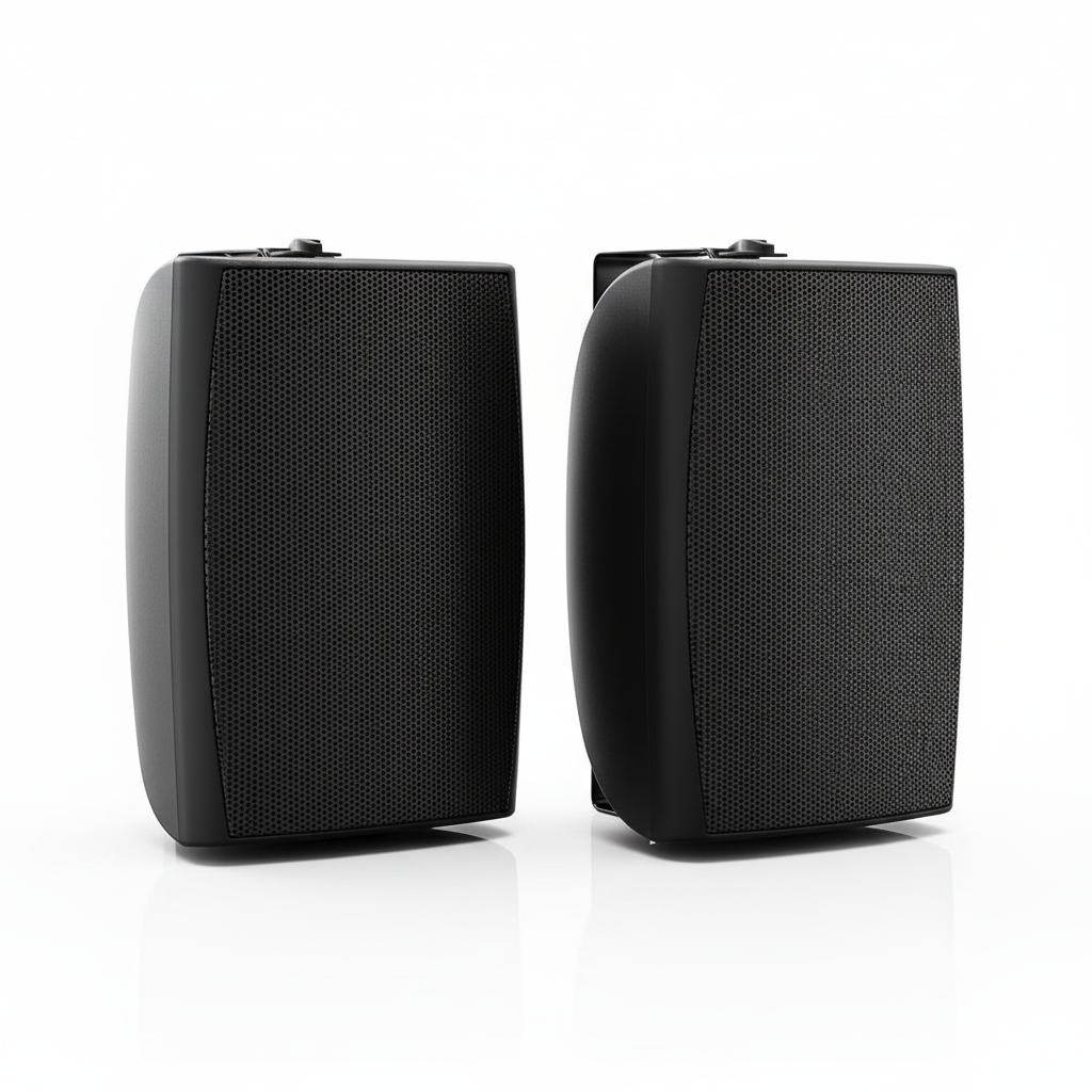 Herdio 8 inch 600W outdoor Bluetooth speakers - waterproof black wall mount system for patio and garden