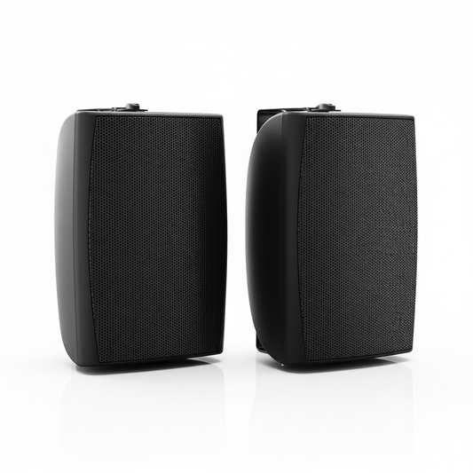 Herdio 8 inch 600W outdoor Bluetooth speakers - waterproof black wall mount system for patio and garden
