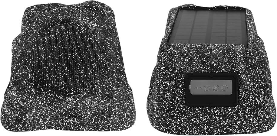 Masteronly 6.5" Solar Rock Bluetooth Speakers 200W Powered With Rechargeable Battery
