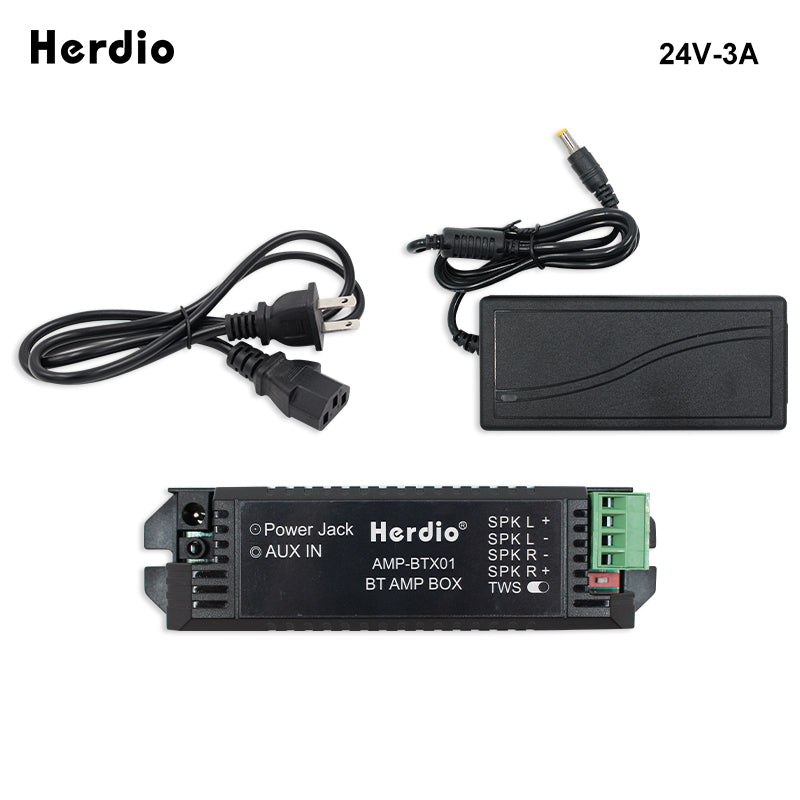  Herdio 2-Channel Bluetooth Amplifier - Front View