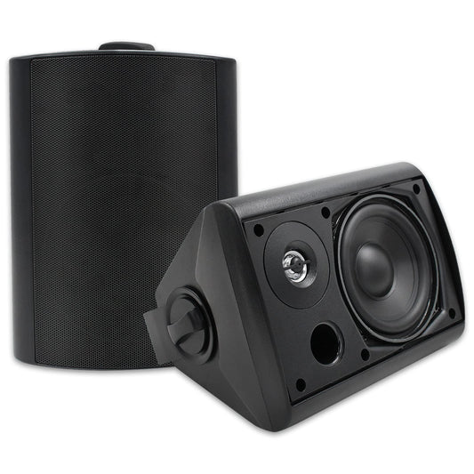 Herdio 5.25 inch outdoor speakers 300W weatherproof 2-way audio system for patio and garden