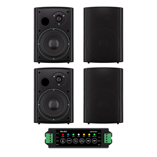 Herdio 6.5" Bluetooth Speakers Outdoor 800 Watts Powerful Sound