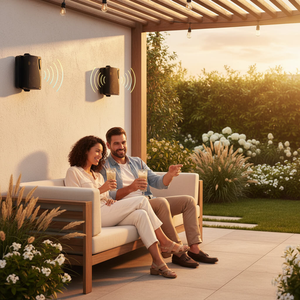 Masteronly 3.5" Outdoor Speakers | 200W Waterproof Wall Mount Speaker Pair for Patio, Pool & Boat