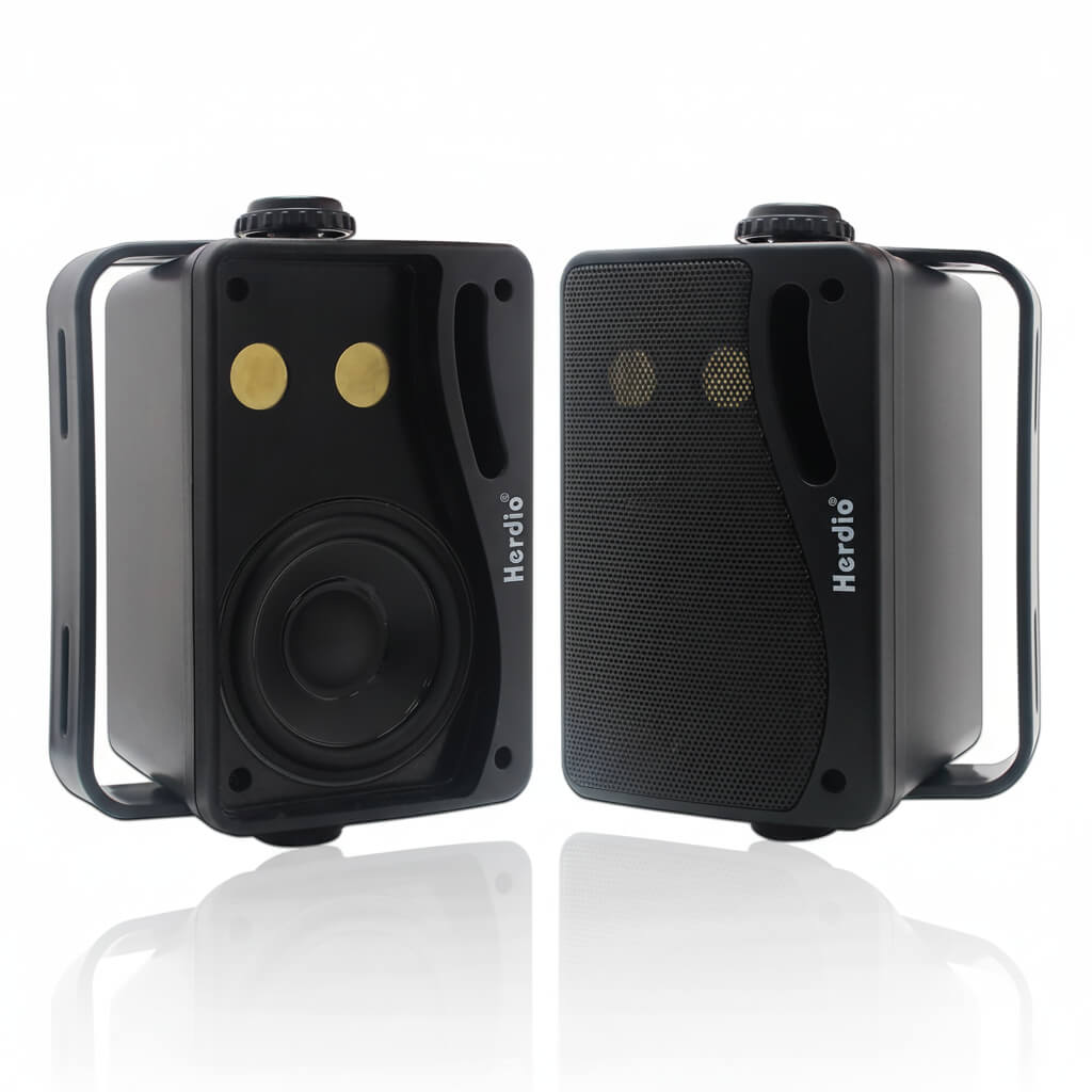 Masteronly 3.5" Outdoor Speakers | 200W Waterproof Wall Mount Speaker Pair for Patio, Pool & Boat