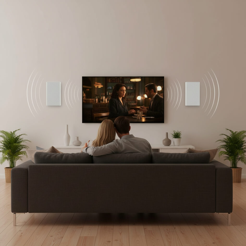 Masteronly 5.25" Ultra-Slim Wall Mount Speakers - 240W Home Theater Speakers (Pair)