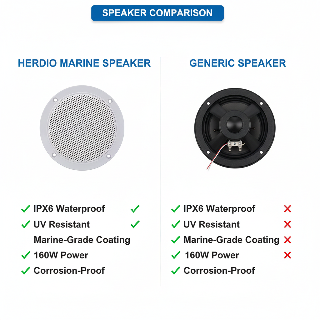  Herdio marine speakers competitive advantage comparison chart