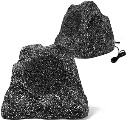 Masteronly 4" Outdoor Bluetooth Rock Speakers 200W IPX7 Waterproof - Pool Patio Garden Audio (Pair)